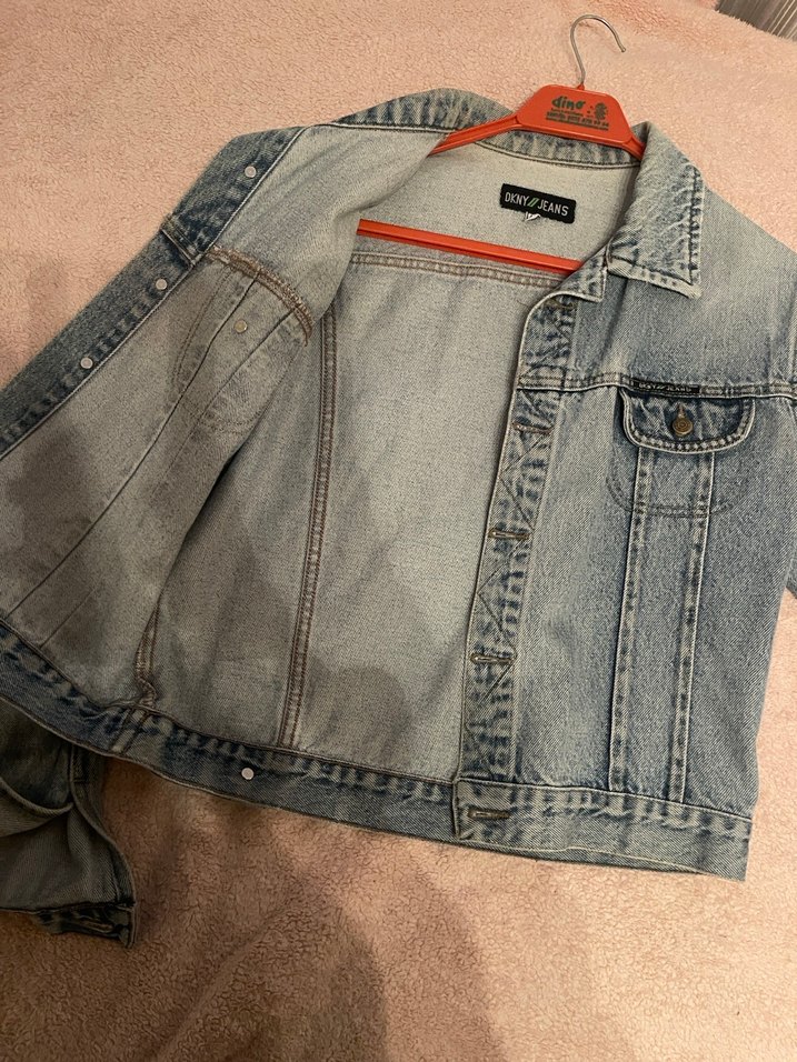 Düğmeli Kadın Denim Ceket - Görsel 5