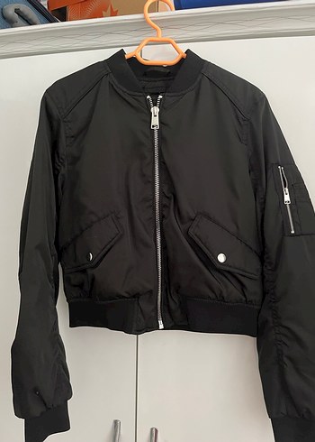 Siyah bomber ceket