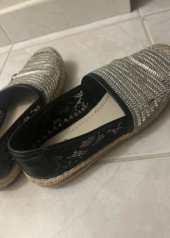 Taşlı espadril - Görsel 3