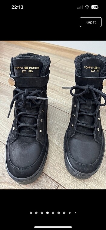 39 Beden siyah Renk Tommy Hilfiger orjinal bot