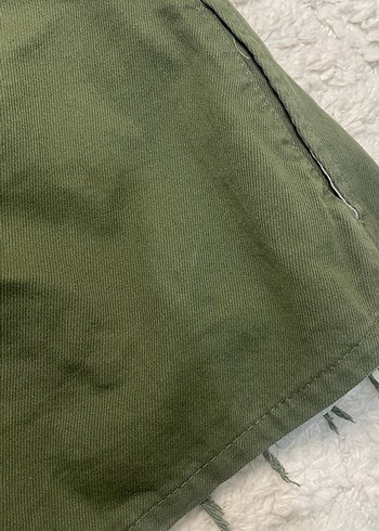 36 Beden haki Renk Düğmeli Khaki Mini short Etek