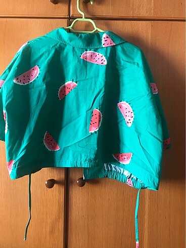 m Beden yeşil Renk Mudo yazlık crop ceket