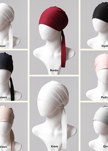 Siyah Tesettür Bone Kadın Bere - Görsel 2