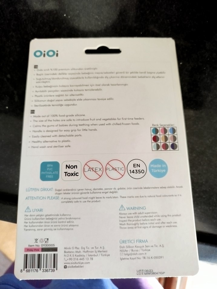 Pembe Silikon Meyve/Sebze Alıştırıcı 6 Ay+ - Görsel 2