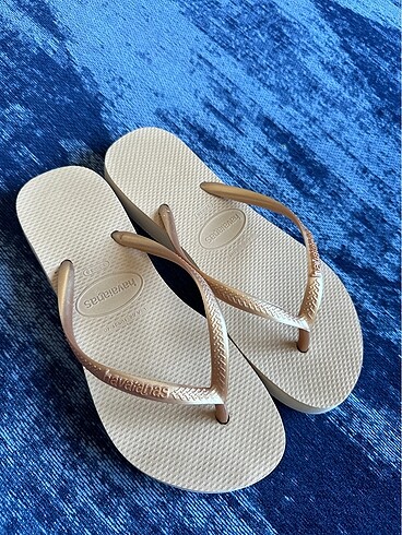 Havaianas Slim Platform Gold Terlik