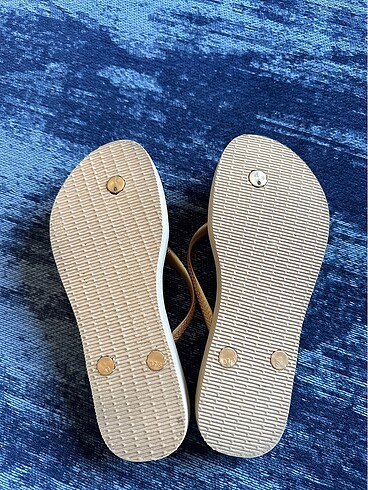 38 Beden altın Renk Havaianas Slim Platform Gold Terlik