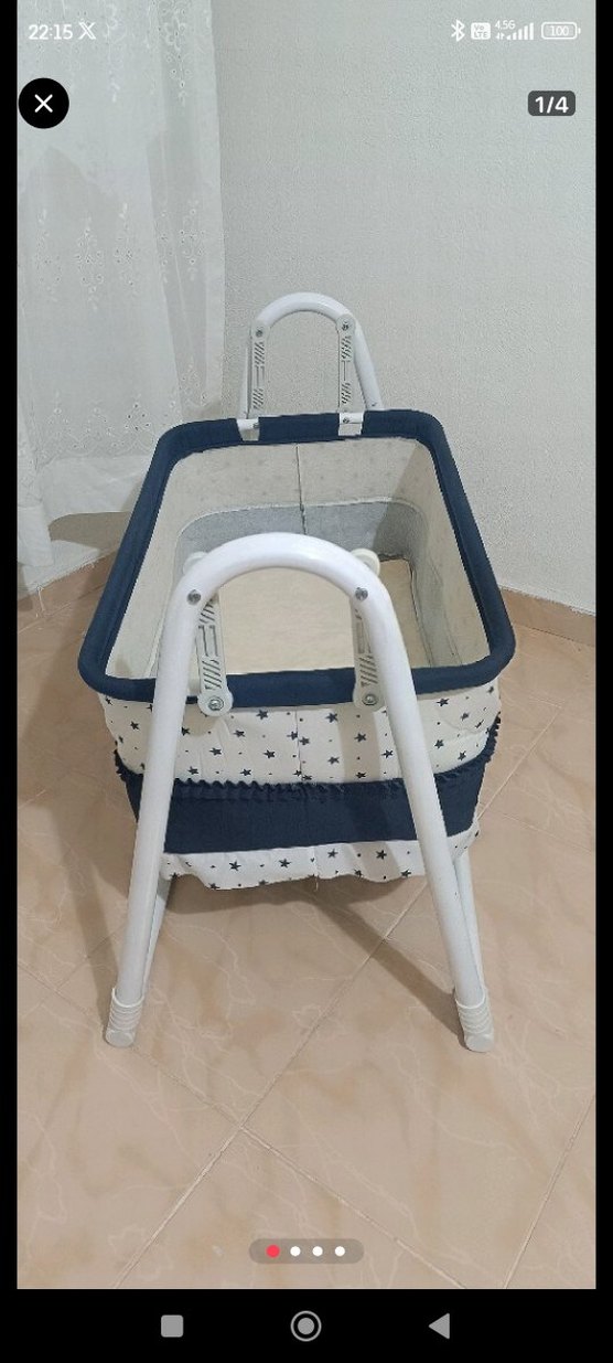 Beyaz ve Gri Bebek Sepeti - Görsel 4