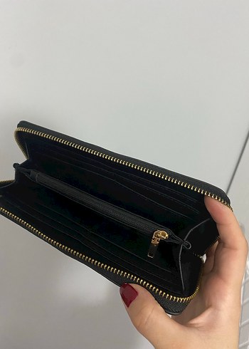 Mango Siyah Kroko Desenli Kadın Cüzdan