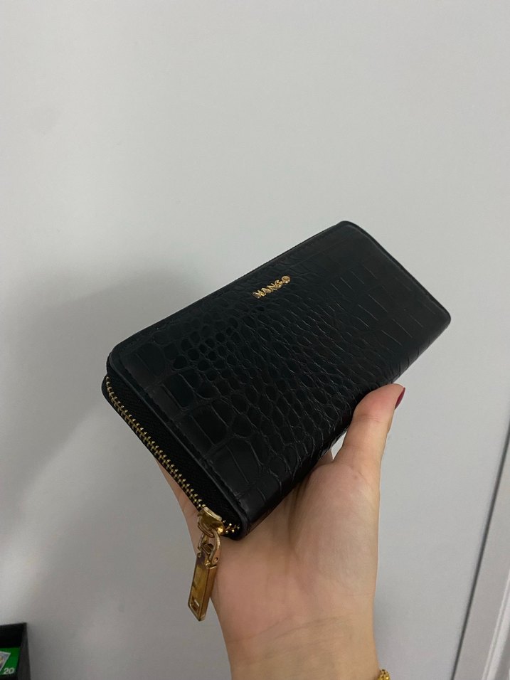 Mango Siyah Kroko Desenli Kadın Cüzdan - Görsel 3