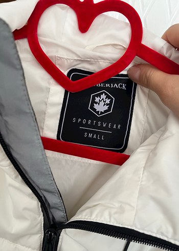 Beyaz Fermuarlı Kadın Kışlık Mont - Görsel 4