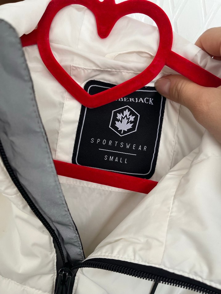 Beyaz Fermuarlı Kadın Kışlık Mont - Görsel 4