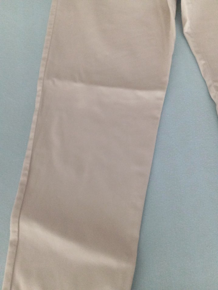 Bej Kadın Pamuklu Midi Kumaş Pantolon - Görsel 2