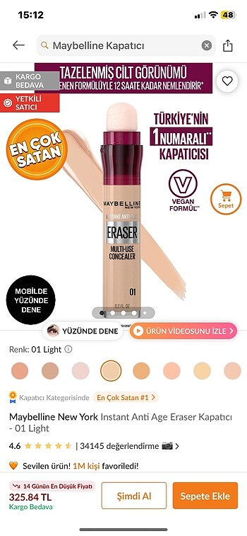Maybelline Kapatıcı