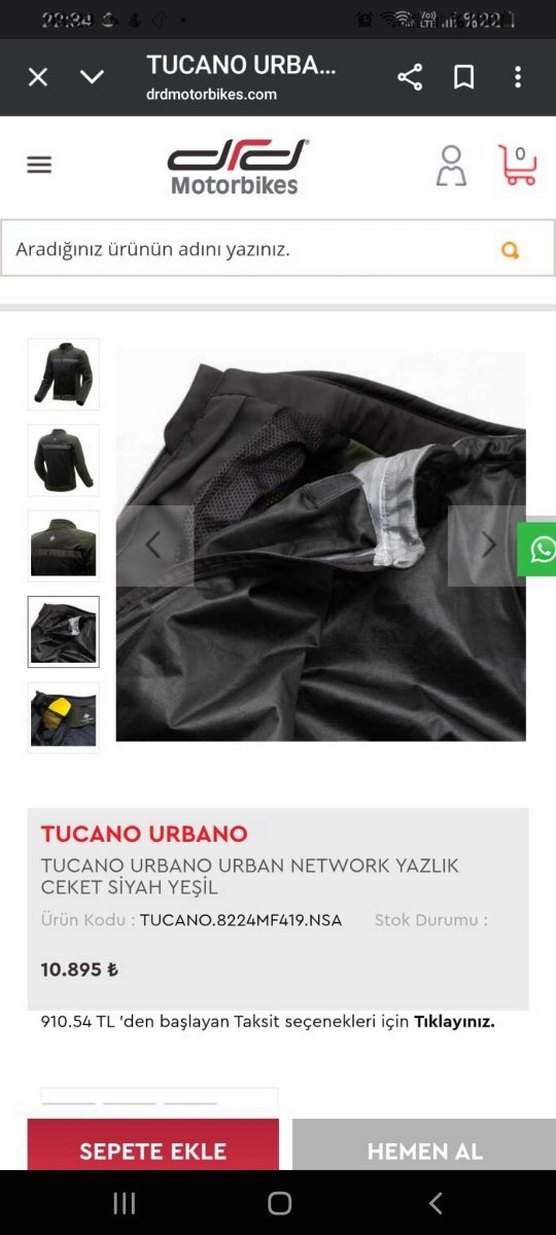 Tucano Urbano Yeşil Siyah erkek motorcu montu - Görsel 4