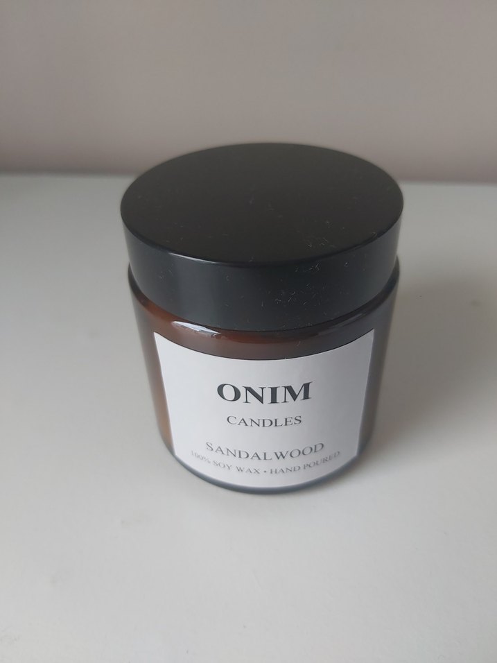 ONIM Sandal Ağacı Kokulu  %100 soya el yapımı Mum - Görsel 2