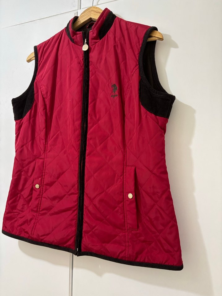 Bordo Fermuarlı Kadın Yelek - Görsel 2