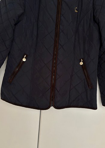 Kadın Mavi Cep Fermuarlı Regular Fit Mont - Görsel 9