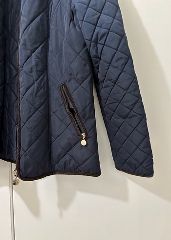 Kadın Mavi Cep Fermuarlı Regular Fit Mont - Görsel 5