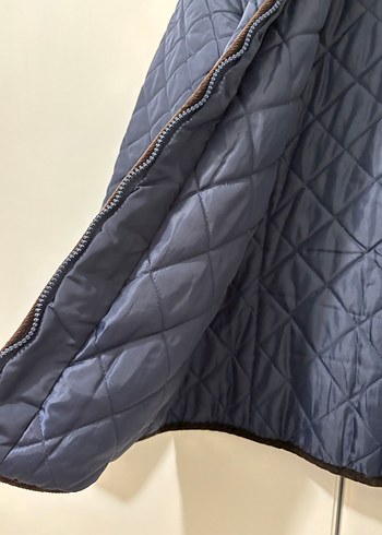 Kadın Mavi Cep Fermuarlı Regular Fit Mont - Görsel 7