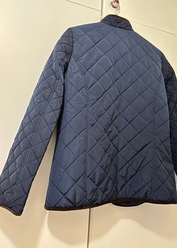 Kadın Mavi Cep Fermuarlı Regular Fit Mont - Görsel 6