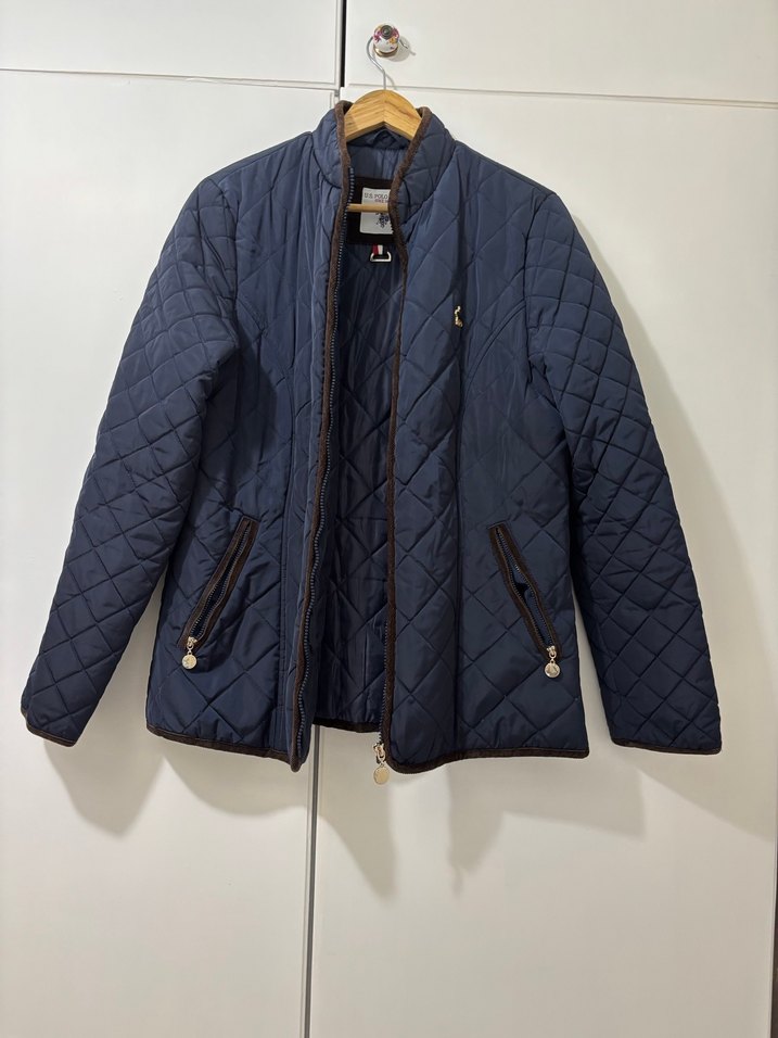 Kadın Mavi Cep Fermuarlı Regular Fit Mont - Görsel 3