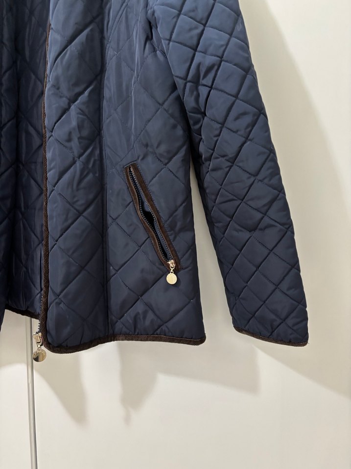 Kadın Mavi Cep Fermuarlı Regular Fit Mont - Görsel 5