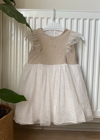 Kız Çocuk Beyaz Fırfırlı Pamuklu Elbise - Görsel 2