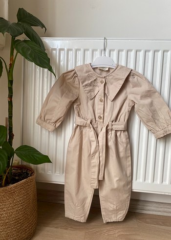 Nakışlı Bej Bebek Kız Tulum - Görsel 3