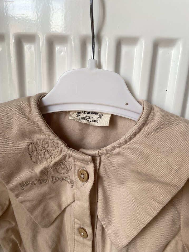 Nakışlı Bej Bebek Kız Tulum - Görsel 2