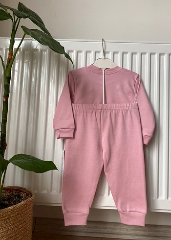 Pembe Uzun Kollu Örme Bebek Kız Takımı - Görsel 5