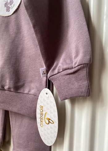 Uzun Kollu Dantelli Nakışlı Bebek Kız Takımı - Görsel 5