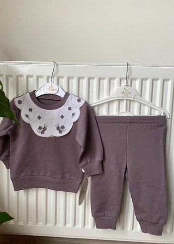 Kız Bebek Uzun Kollu Nakışlı alt üst takım - Görsel 5