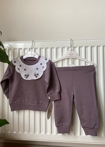 Kız Bebek Uzun Kollu Nakışlı alt üst takım - Görsel 3