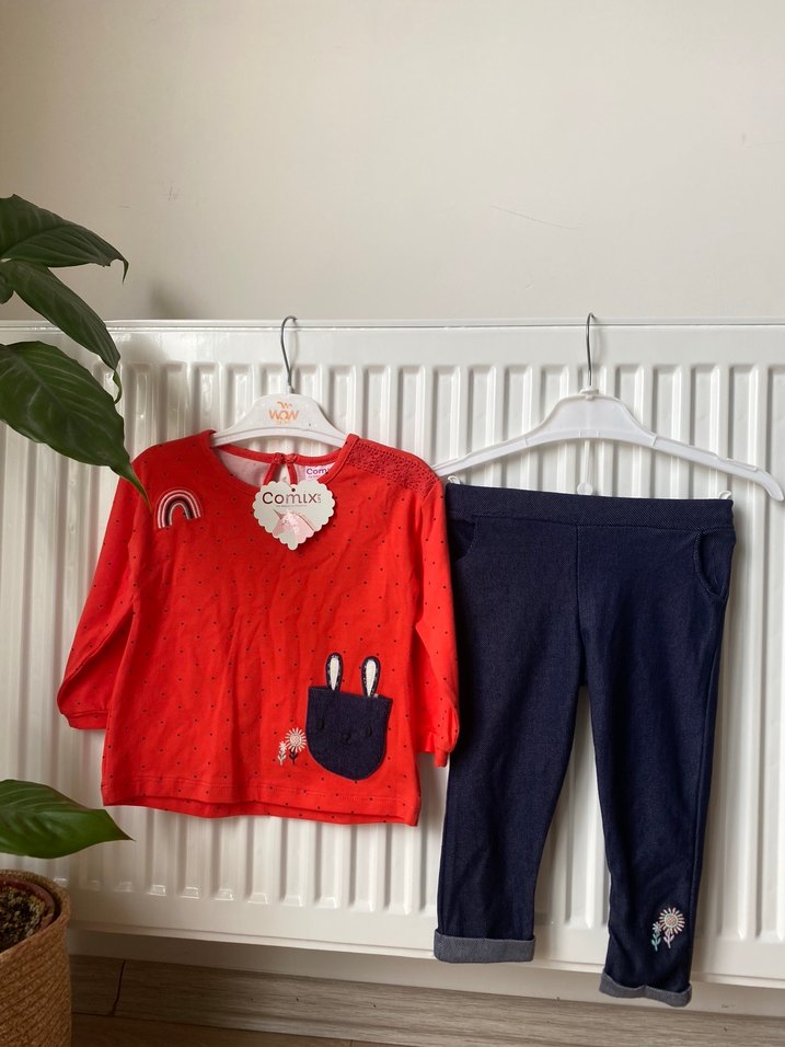 Kız Bebek Triko Uzun Kollu Takım - Görsel 5