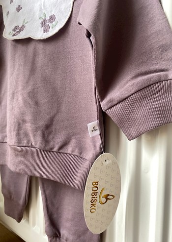 Dantelli Nakışlı Uzun Kollu Bebek Kız Takımı - Görsel 3