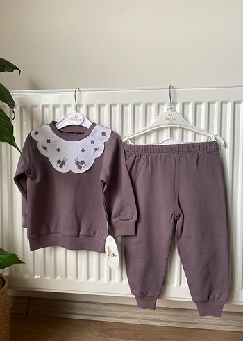 Uzun Kollu Dantel Detaylı Bebek Kız Takımı - Görsel 6