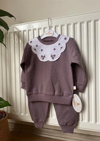 Uzun Kollu Dantel Detaylı Bebek Kız Takımı - Görsel 2