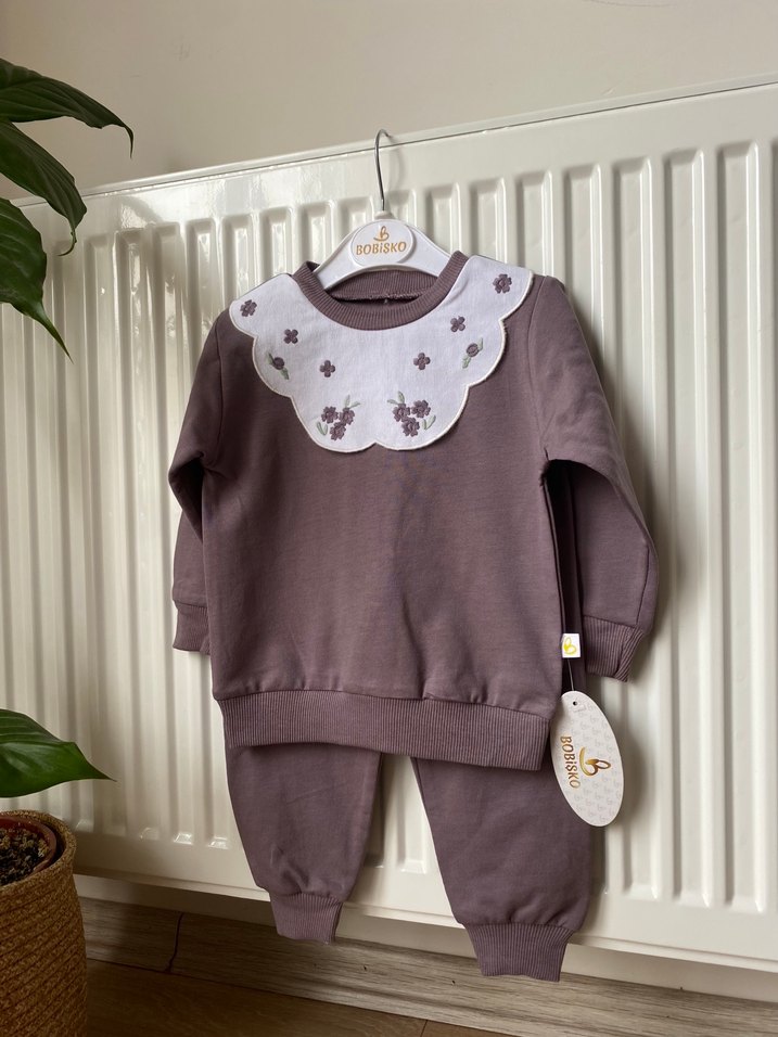 Uzun Kollu Dantel Detaylı Bebek Kız Takımı - Görsel 2