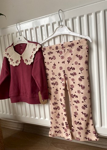 Kız bebek yaka detaylı alt üst takım - Görsel 4