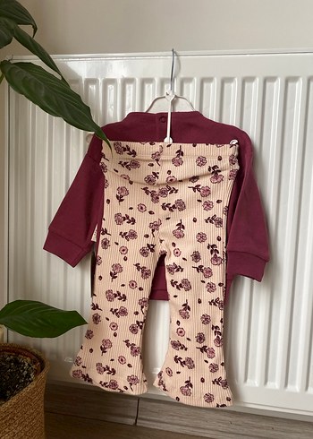 Dantel Yakalı Bordo Bebek Takımı - Görsel 7