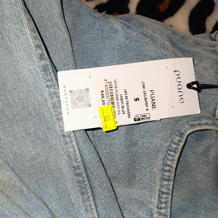 Kadın Mavi Desenli Salaş Kot - Görsel 4