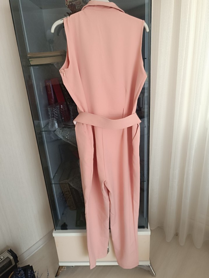 Pembe Kemerli Kadın Uzun Tulum - Görsel 3