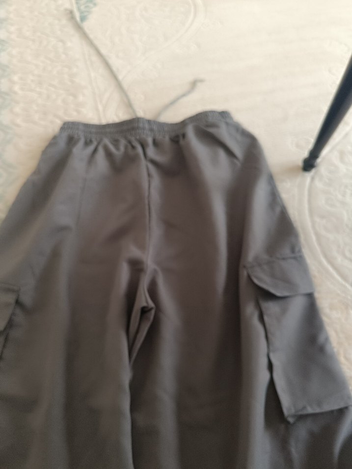 Gri Hamile Pantolonu, Fermuarlı, Rahat Kesim - Görsel 3