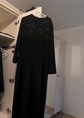 Uzun Siyah Kadın Elbise - Görsel 2