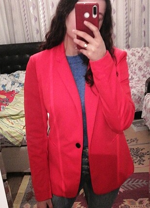 KIRMIZI BLAZER CEKET 