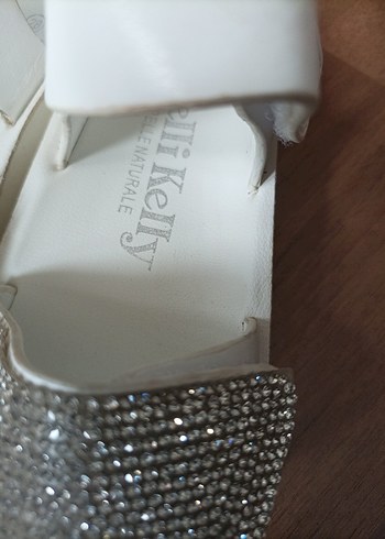 Beyaz Payetli kız çocuk Sandalet - Görsel 3