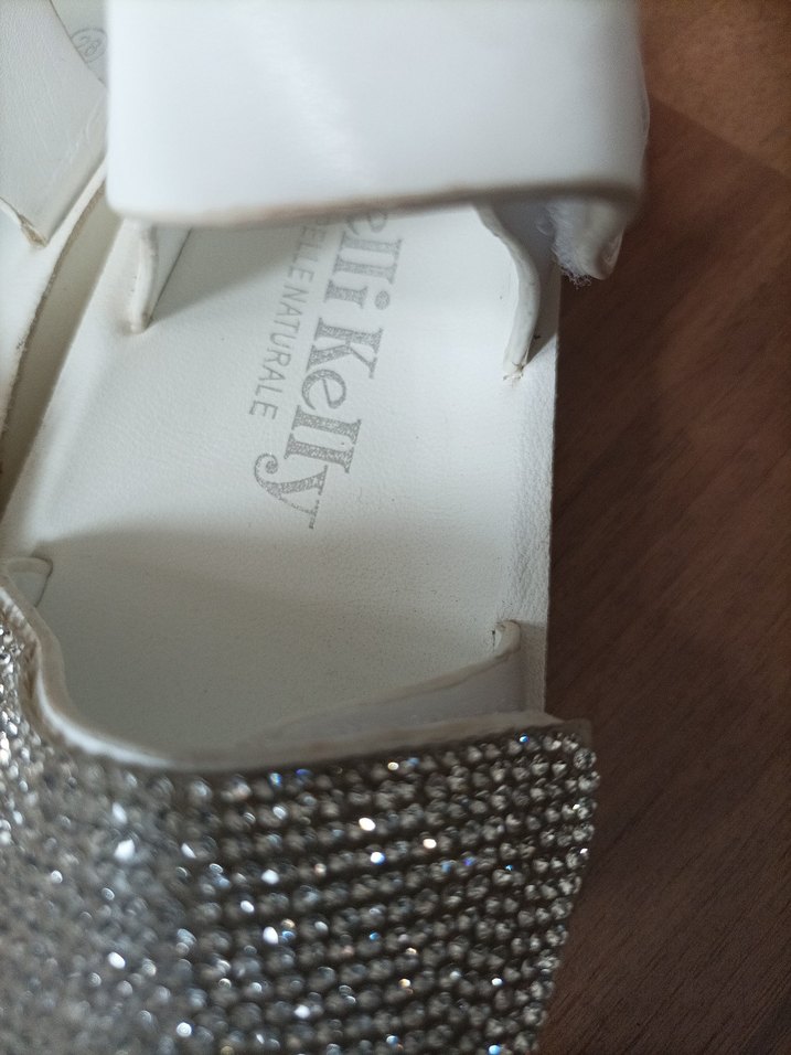 Beyaz Payetli kız çocuk Sandalet - Görsel 3