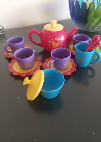 Renkli Plastik Çay Seti Oyuncak - Görsel 2