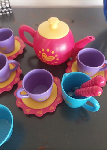 Renkli Plastik Çay Seti Oyuncak - Görsel 3