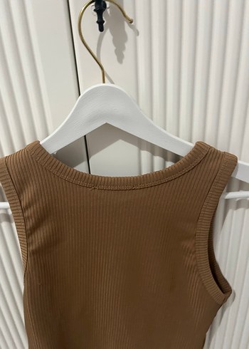 Kahverengi Baskılı Sıfır Crop - Görsel 3